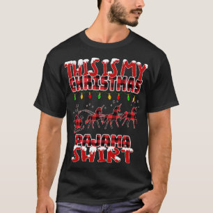 Dit is mijn kerst grappige Santa rendier eenhoorn T-shirt