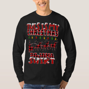 Dit is mijn kerst grappige Santa rendier eenhoorn T-shirt