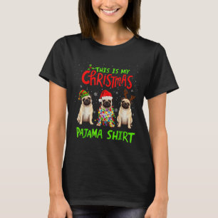 Dit Is Mijn Kerst Kabouterhemd Pug Hond Grappig Xm T-shirt