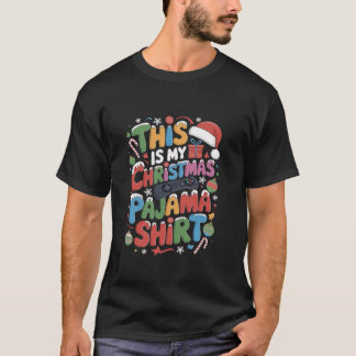 Dit is mijn kerst pyjama gamer squad xmas 2024 t-shirt