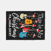 Dit Is Mijn Kerst Pyjama Gitaar Gitarist Muziek Fleece Deken (Voorkant (Horizontaal))