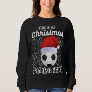 Dit is mijn kerst pyjama grappig voetbal kerst trui