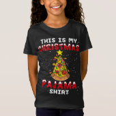 Dit is mijn kerst pyjama grappige pizza xmas t-shirt (Voorkant)