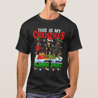 Dit is mijn kerst pyjama grappige rottweiler hond t-shirt