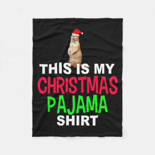 Dit Is Mijn Kerst Pyjama Grondhaas Kerst T-Shirt Fleece Deken
