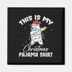 Dit Is Mijn Kerst Pyjama Ijsbeer Fun Vrouwen M Magneet