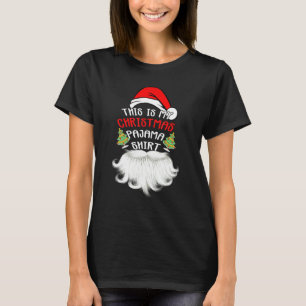 Dit Is Mijn Kerst Pyjama Kerstman Kerstbaard Hoed T-shirt