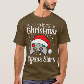 Dit Is Mijn Kerst Pyjama Kerstmannenhoed Videospel T-shirt