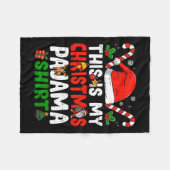 Dit Is Mijn Kerst Pyjama Leuk Kerstfeest Fleece Deken (Voorkant (Horizontaal))