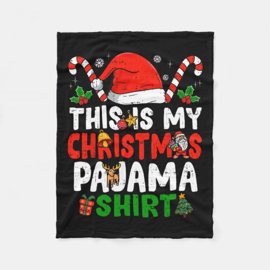 Dit Is Mijn Kerst Pyjama Leuk Kerstfeest Fleece Deken (Voorkant)