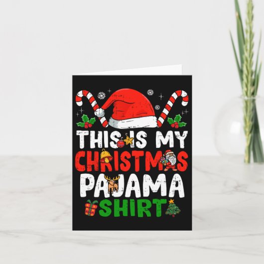 Dit Is Mijn Kerst Pyjama Leuk Kerstfeestje Kaart (Voorkant)