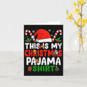 Dit Is Mijn Kerst Pyjama Leuk Kerstfeestje Kaart (Gele Bloem)