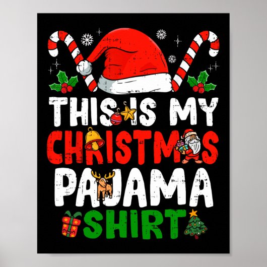 Dit is mijn kerst pyjama leuke kerst poster (Voorkant)