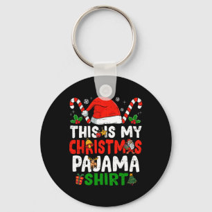 Dit is mijn kerst pyjama leuke kerst sleutelhanger
