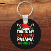 Dit is mijn kerst pyjama leuke kerst sleutelhanger (Voorkant)
