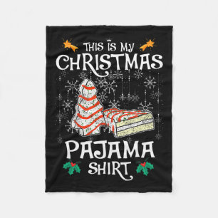 Dit is mijn kerst pyjama leuke kerst taart fleece deken