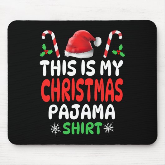 Dit is mijn kerst pyjama Mannen vrouwen Kinder jon Muismat (Voorkant)