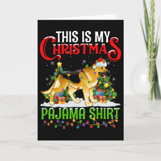 Dit is mijn kerst pyjama shirt Duitse herder Kaart (Voorkant)