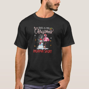 Dit is mijn kerst pyjama Shirt flamingo kerst