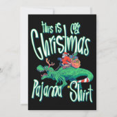 Dit is mijn kerst pyjama Shirt Funny Santa Dino Kaart (Achterkant)