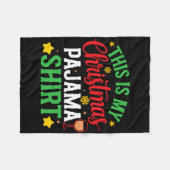 Dit Is Mijn Kerst Pyjama Shirt Grappige Kerst Pjs Fleece Deken (Voorkant (Horizontaal))