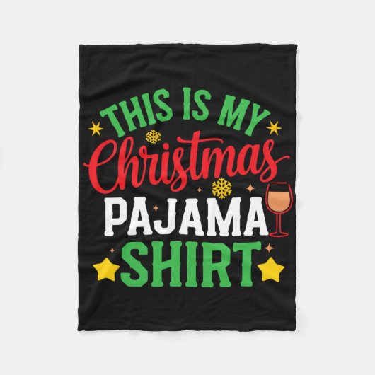 Dit Is Mijn Kerst Pyjama Shirt Grappige Kerst Pjs Fleece Deken (Voorkant)