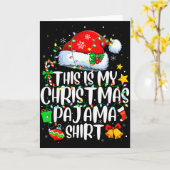 Dit Is Mijn Kerst Pyjama Shirt Grappige Kerst Pjs Kaart (Gele Bloem)