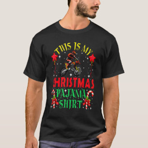 Dit Is Mijn Kerst Pyjama Shirt Grappige Motocross