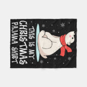 Dit Is Mijn Kerst Pyjama Shirt Ijsbeer Grappig Fleece Deken (Voorkant (Horizontaal))