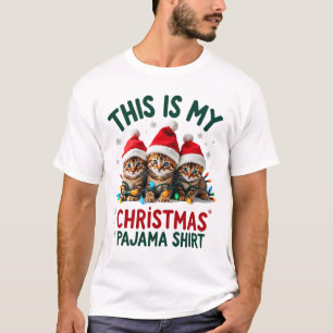 Dit Is Mijn Kerst Pyjama Shirt Kat Liefhebber Grap