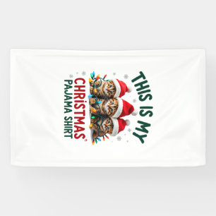 Dit Is Mijn Kerst Pyjama Shirt Kattenliefhebber Gr Spandoek