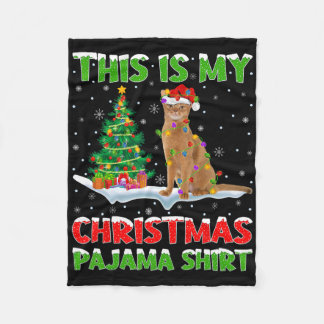 Dit is mijn kerst pyjama shirt Kerstmis  Fleece Deken