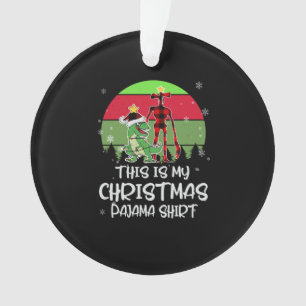 Dit is mijn kerst pyjama sirene hoofdboom Rex Ornament