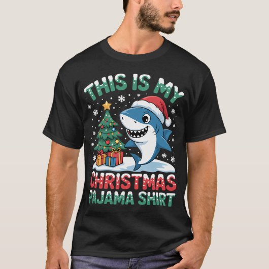 Dit Is Mijn Kerst Pyjama Stingray Vis Kerstmis T-shirt (Voorkant)