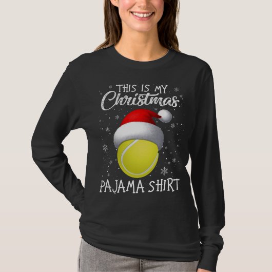 Dit is mijn kerst pyjama tennis lelijke cadeau lie t-shirt (Voorkant)
