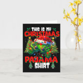 Dit Is Mijn Kerst Pyjama Videospel Gamer Jongens  Kaart (Gele Bloem)
