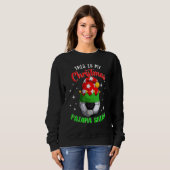Dit Is Mijn Kerst Pyjama Voetbal Elfen Hoed Trui (Voorkant volledig)
