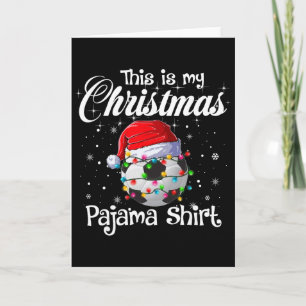 Dit Is Mijn Kerst Pyjama Voetbal Kerst Licht Kaart