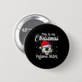 Dit Is Mijn Kerst Pyjama Voetbal Kerstlicht Ronde Button 5,7 Cm (Voorkant /achterkant)