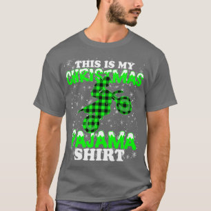 Dit is mijn kerst pyjama xmas grappige vuile fiets t-shirt