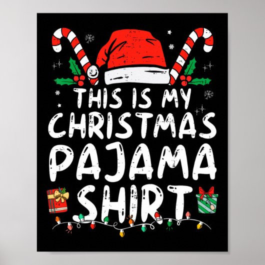 Dit Is Mijn Kerst Slaapzak Leuke Kerst Pyjama Here Poster (Voorkant)