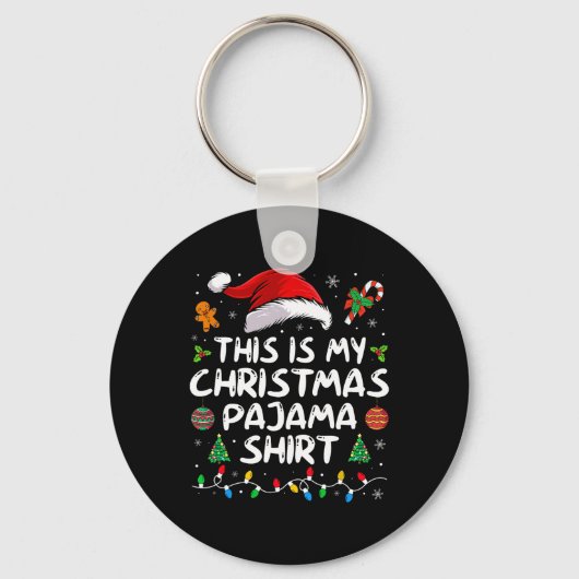 Dit Is Mijn Kerst Slaapzak Leuke Kerst Pyjama Here Sleutelhanger (Voorkant)