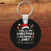 Dit Is Mijn Kerst Slaapzak Leuke Kerst Pyjama Here Sleutelhanger (Voorkant)