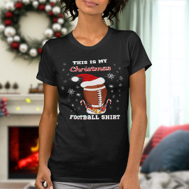 Dit is mijn kerst voetbalshirt met snacks t-shirt
