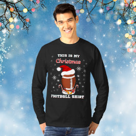 Dit is mijn kerst voetbalshirt met snacks t-shirt