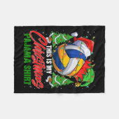 Dit is mijn kerstbal Pajama Volleyball Santa Fleece Deken (Voorkant (Horizontaal))