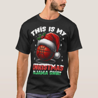 Dit is mijn kerstbasketbal Shirt kerstmuts