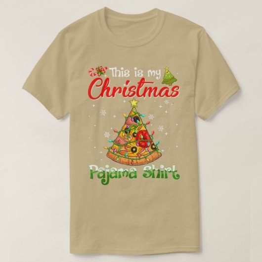 Dit is mijn kerstboom met Pajama Pizza. T-shirt (Design voorkant)