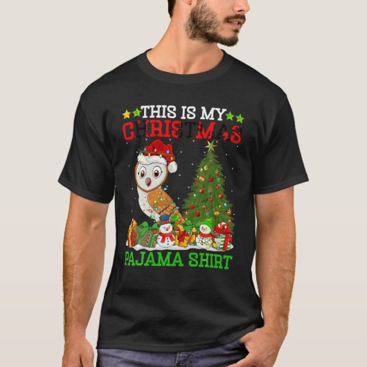 Dit is mijn kerstboom pyjama verlichting schuur ui t-shirt (Voorkant)