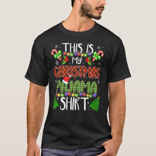 Dit is mijn kerstboomkerstboom met Kerstmis, Santa T-shirt (Voorkant)